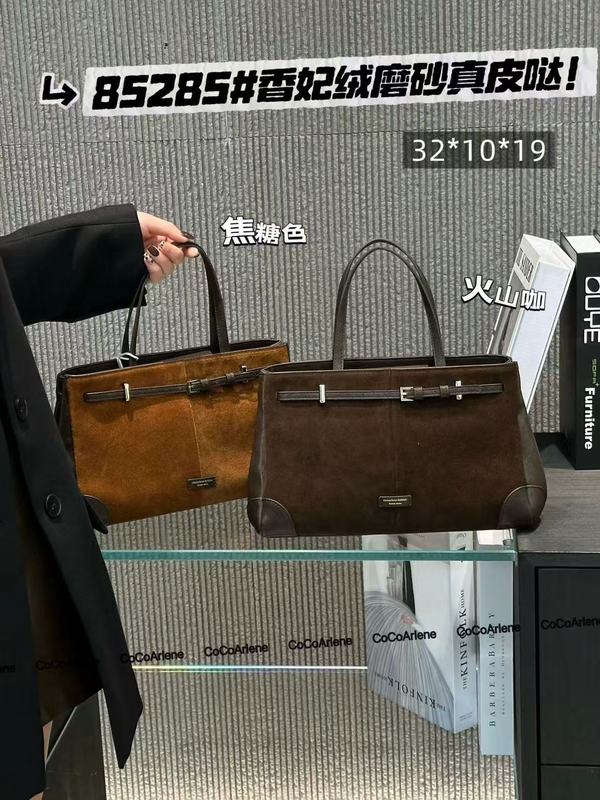 高级感大容量撞色手提磨砂皮托特包包女2025秋冬新款单肩斜挎大包|undefined