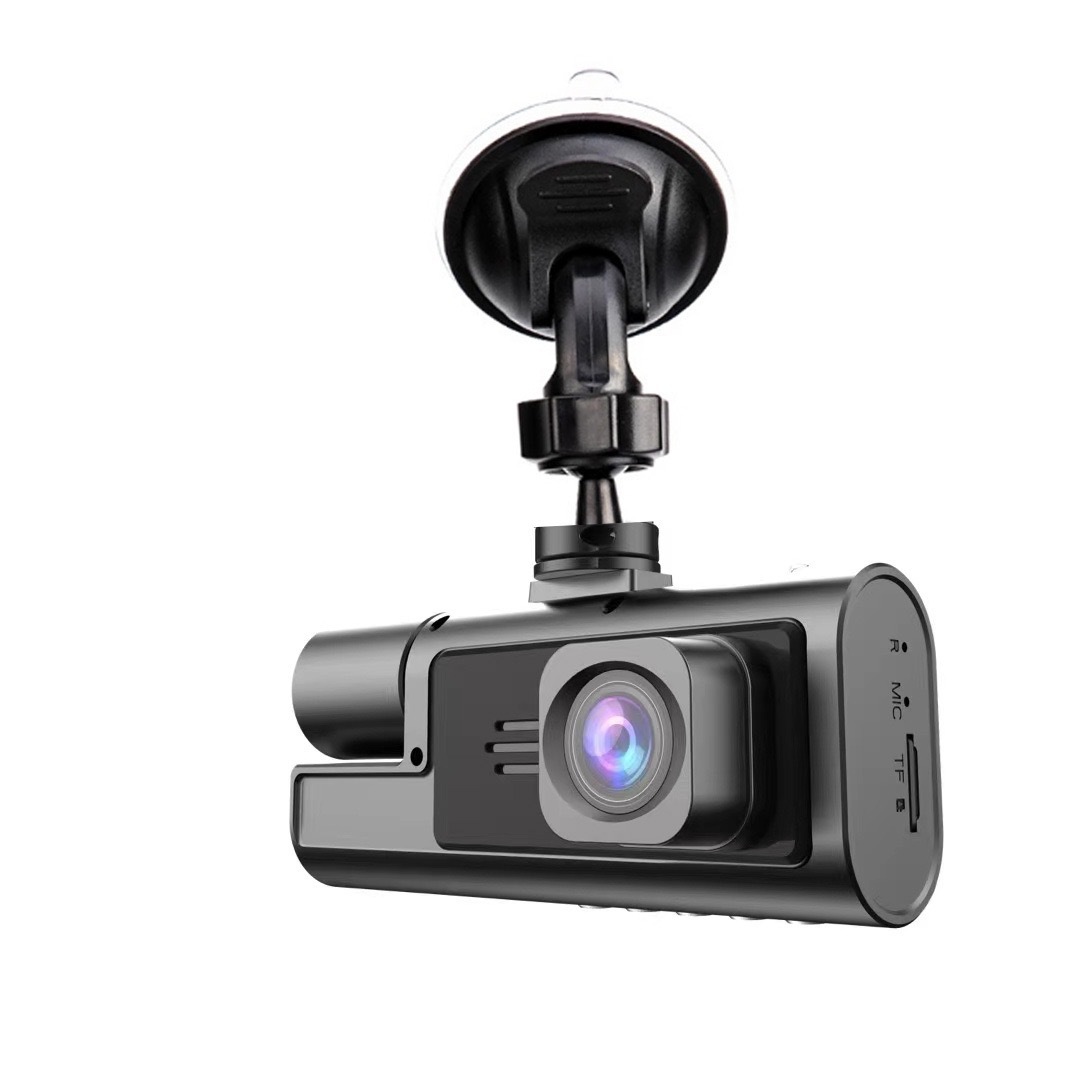 High-Definition 1080P Three-Camera Dashcam with Front and Rear Dual Recording, Reversing Image, Night Vision, Loop Recording, Cross-Border Bestseller
