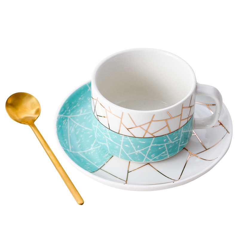 Creativo simple de moda cerámica taza de oficina regalo de taza de café casera taza de platos taza de desayuno taza de pareja