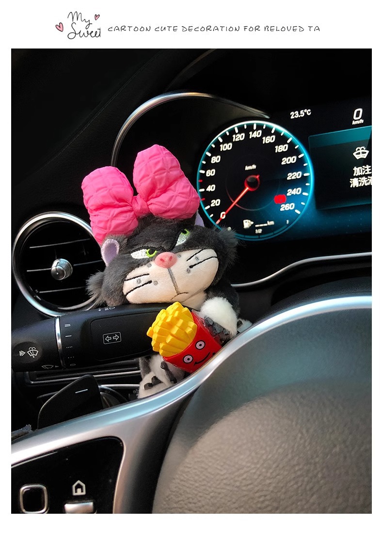 Car Steering Wheel Gaiter Decorative Doll Doll Lucifer Central Control Wiper Ornaments Cute Plush Car Interior