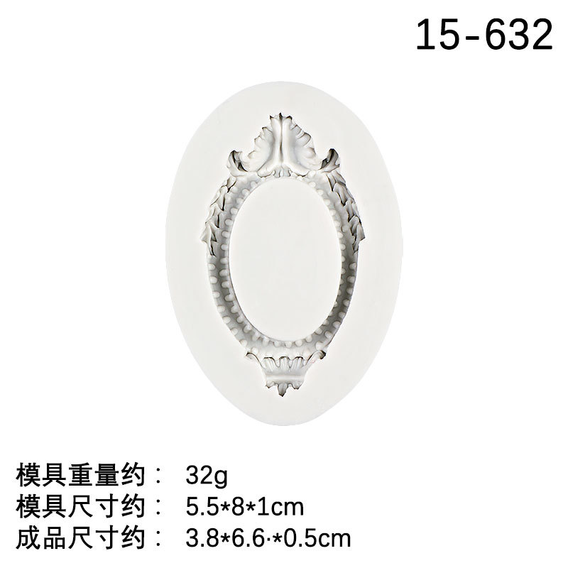 Bricolaje hornear marco de fotos de estilo europeo Marco fondant molde de silicona decoración de la torta molde de chocolate digital molde de arcilla