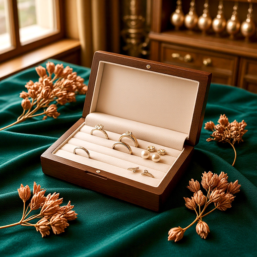 Black Walnut Ring Storage Box Necklace Single Layer Earrings Ring Jewelry Box Jewelry Jewelry Etsy Handmade Box