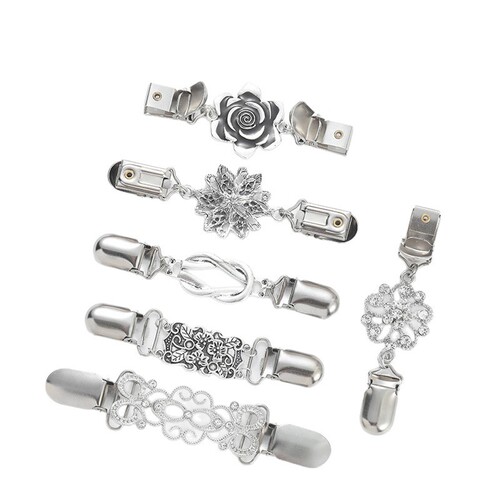 Big Sale: Vintage European & American Style Sweater Clips for Women – Rhinestone-Inlaid Scarf Pins to Prevent Wardrobe Malfunctions, Perfect for Collars and Scarves