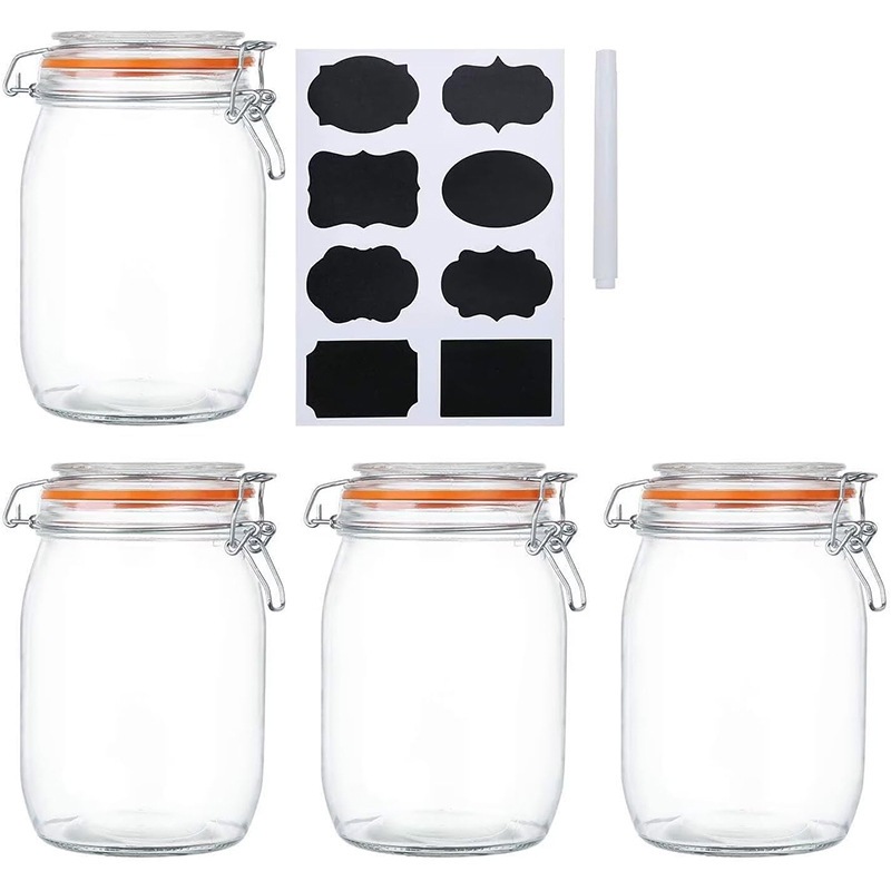 玻璃密封罐卡扣瓶子家用咸菜罐泡菜泡酒罐储物罐茶叶食品储存罐