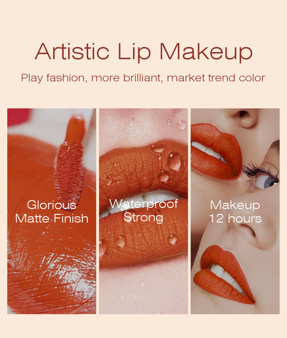 Matte Lip Gloss Mist Lipstick Non-stick cup Non-fading lip gloss makeup_voghion.com