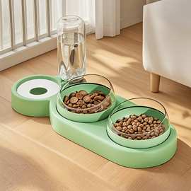 狗碗猫碗宠物喂食器狗狗三碗自动饮水机大口径猫盆猫咪蜗牛碗狗盆