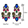 Capacious earrings from pearl, diamond, accessory, European style, wholesale