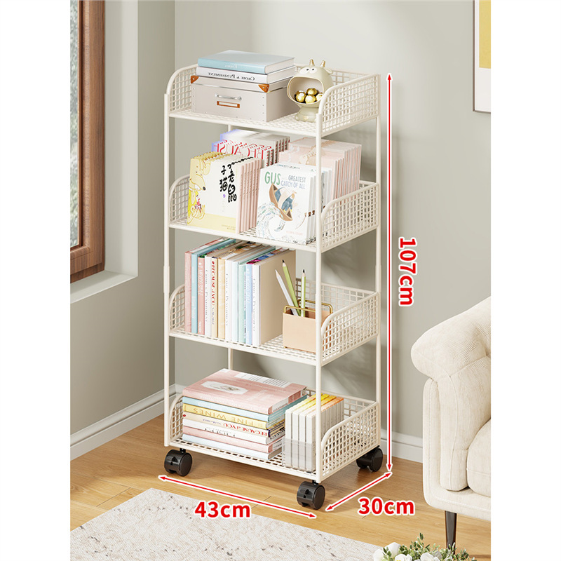 本棚家庭用子供読書区絵本棚多層玩具収納棚物棚床置き赤ちゃん簡易本棚|undefined