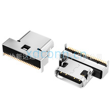 单排贴片TYPE-C母座24P卧式贴板USB母头单排脚SMT壳长9.0mm座子