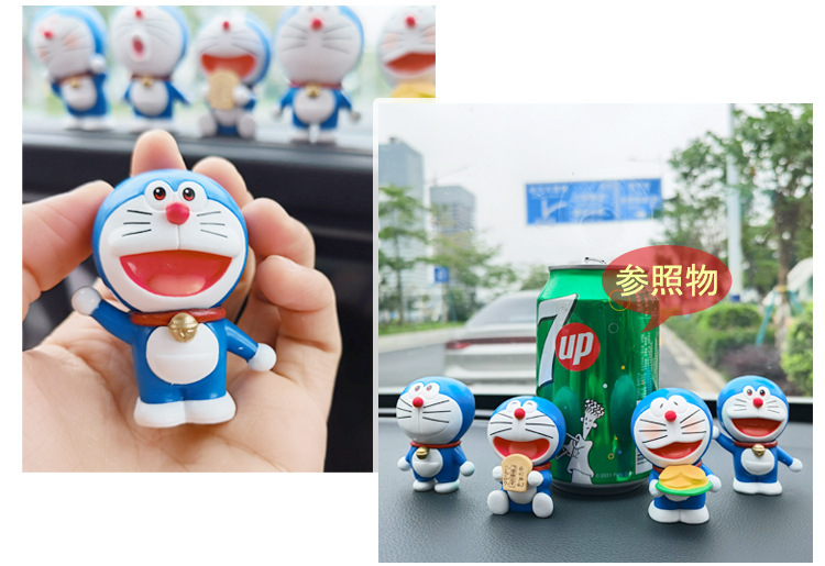 Cute Car Doll Ornaments, Creative Cartoon Car Interior Accessories, Car Center Console Decoration Supplies, Blue Fat Man Jingle
