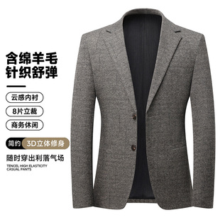 Lesibert Wool-Containing Autum Business Casual Suit Men's Slim No-Iron Suit Machine Washable Single Suit Jacket