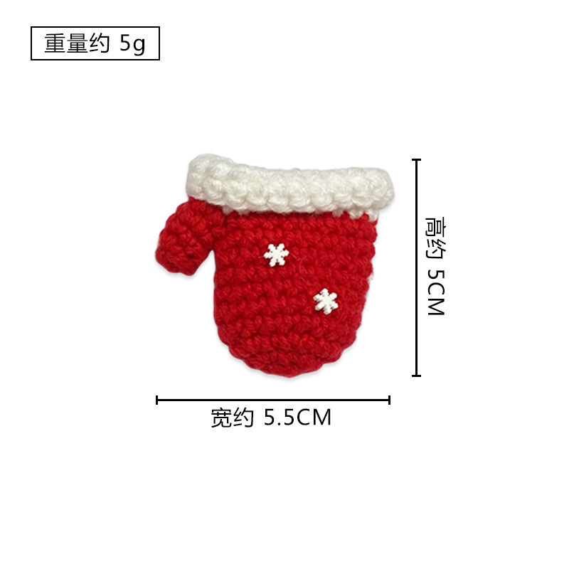 手作りかぎ針編みペンダントクリスマスニットウール人形キーホルダーペンダントウールニットサンタ帽子|undefined