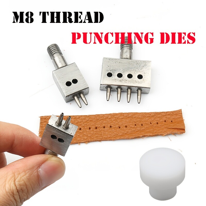 4/5/6mm Spacing Leather Punching Mold with M8 Thread, Suitable for Hand Press Machines for Circular Stitching and Cutting Leather