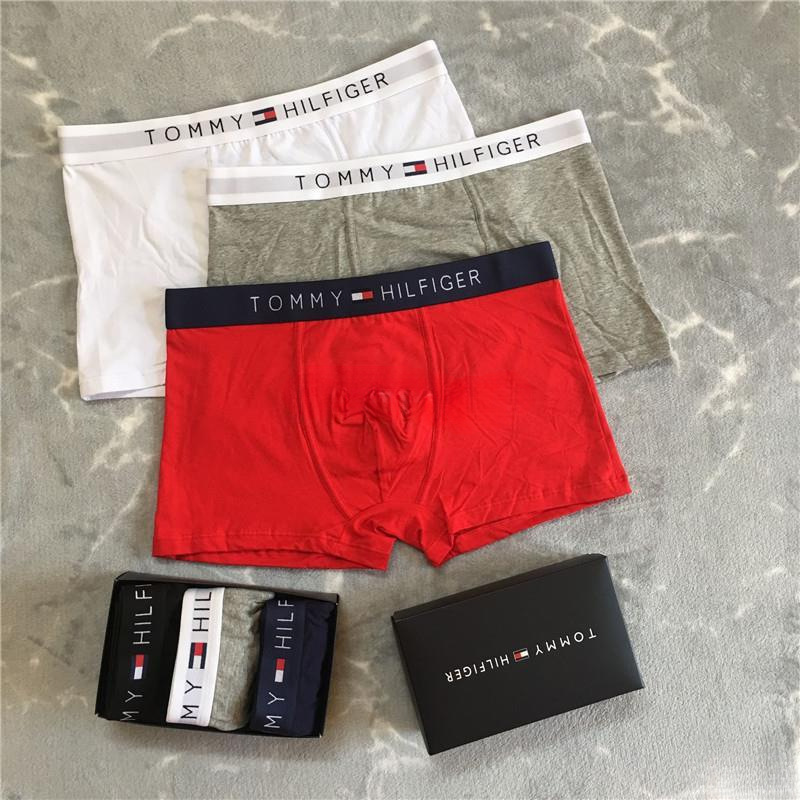 Trendy Personalized Cotton Men's Boxer Briefs Breathable Trendy Boxer Briefs Cotton Tommy Men's Underwear Pants