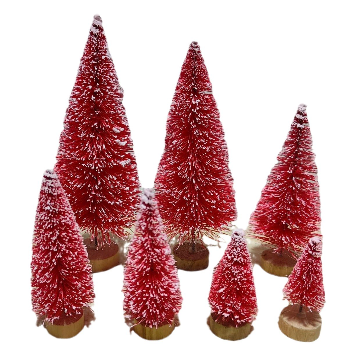 Маленькая рождественская елка, мини-рождественская елка, сделай сам, настольные украшения, сосновые иглы, снежная рождественская гирлянда, мини-рождественская елка