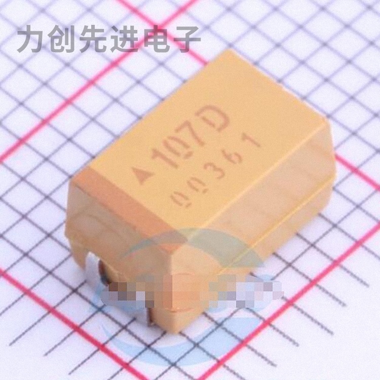 TAJE107K020RNJ 参数 100uF(107) ±10% 20V 钽电容