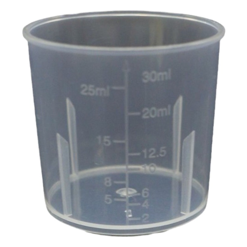 Scale measuring cup 30ML plastic transparent PET sub-packaging sampling measuring cup blending ratio blending PP plastic cup