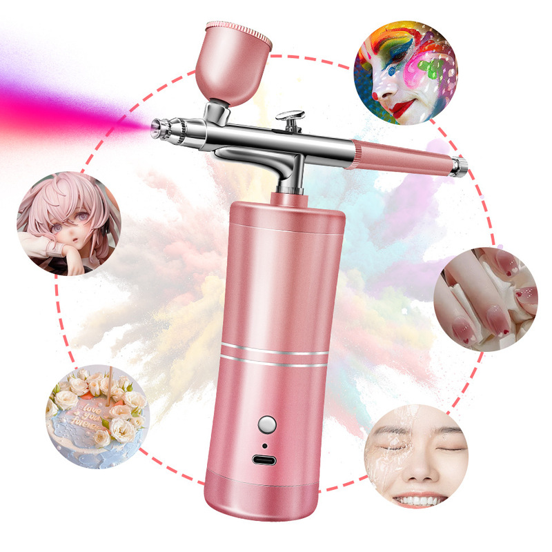 新型家庭用ハンドヘルド高圧酸素注入器、水分導入器、直販ネイルアート、ケーキスプレーペイントカラー導入器|undefined