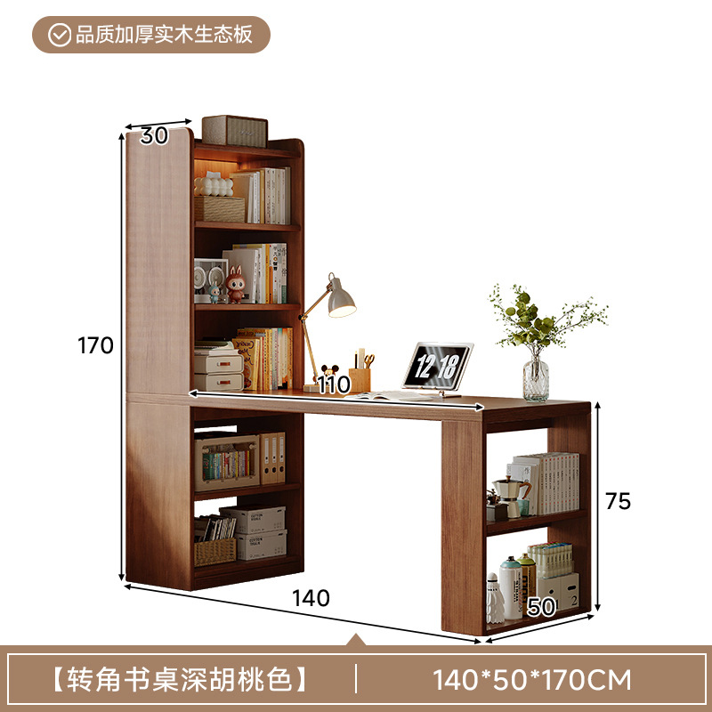 Escritorio de esquina estante escritorio en una mesa estudiantil escritura en el hogar escritorio de estudio dormitorio escritorio de computadora de madera sólida