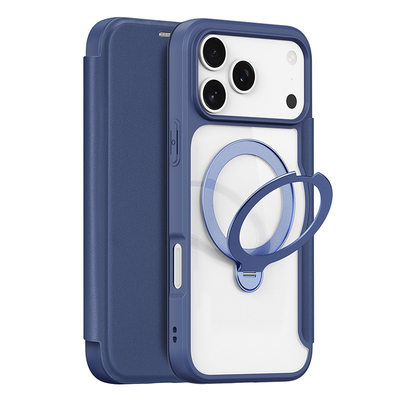 iPhone17 磁気ホルダー携帯電話ケース Apple 17 フリップタイプデュアルカードポケットビジネスレザーケース工場卸売に適しています|undefined