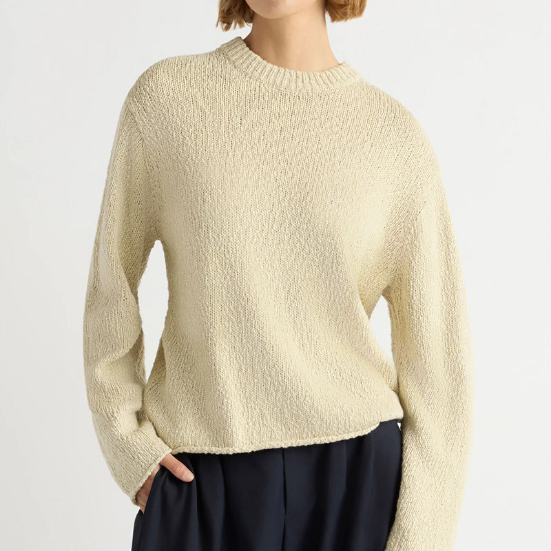 European and American Cross-Border Independent Website Round Neck Pullover Loose Sweater Autumn and Winter New Solid Color Versatile Knit Top Women's Clothing European and American Cross-Border Independent Website Round Neck Pullover Loose Sweater Autumn and Winter New Solid Color Versatile Knit Top Women's Clothing