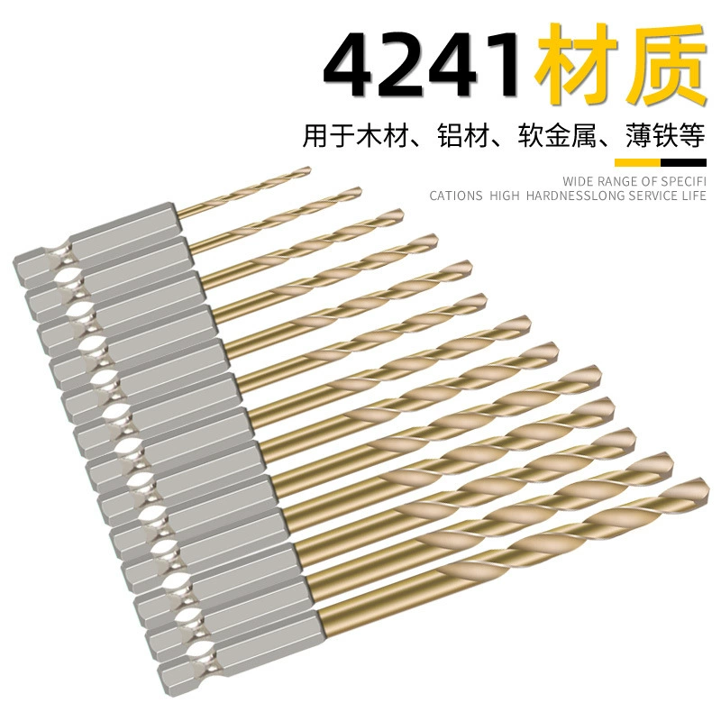 Спиральное сверло с шестигранной ручкой, титановое покрытие, 13 шт., набор ветровой партии, электрическая отвертка из высокоскоростной стали, сверло, бесплатная доставка