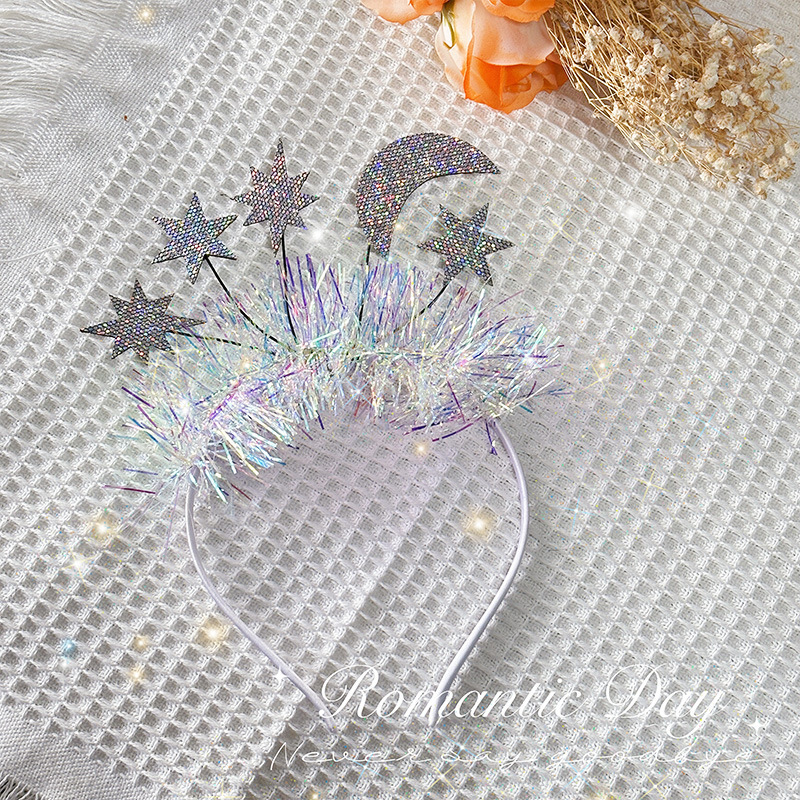 Yiwu accesorios para el cabello de Europa y América ins moda diadema fiesta tocado Día de San Valentín rojo lentejuelas encantadora diadema