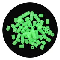 Силиконовые космические фасоли Флуоресцентные зеленые фасоли с фиксированным расстоянием, подходящие для фасоли с защитой от намотки, силиконовые космические фасоли, большой оптовый набор
