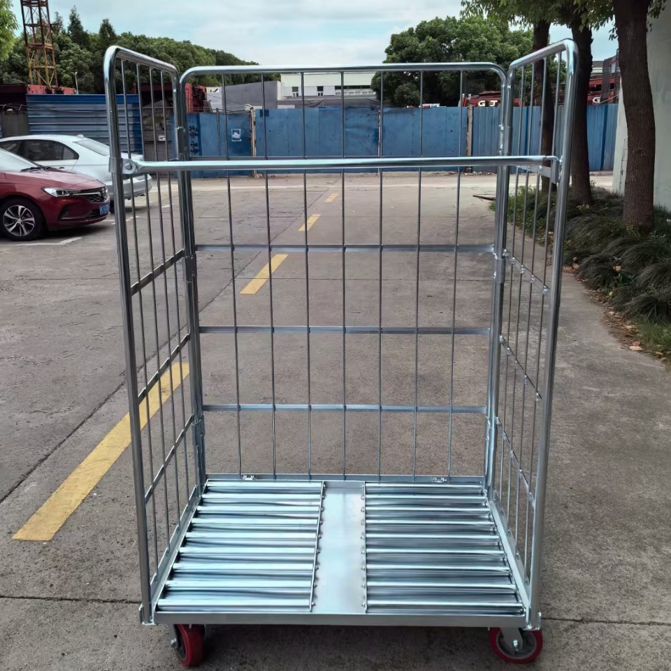 带围栏可折叠物流台车仓库搬运分拣车仓储物料周转车批发装卸货