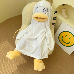 Hot-selling Evergreen Winter Double-sided Flannel Thickened Parent-child Nightgown Boys and Girls Cartoon Duck Funny Siaman