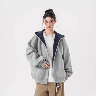早秋卫衣外套女开衫宽松2026秋新款女装重磅开衫oversize山东即墨