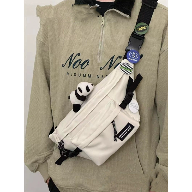 Sports shoulder bag, universal Japanese chest bag for cycling for men and women, brand belt bag for leisure