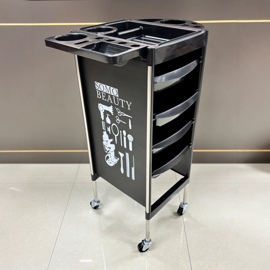 Carro de mano, estantería de teñido, salón de peluquería, gabinete de herramientas de belleza, carro de herramientas de peluquería multifuncional