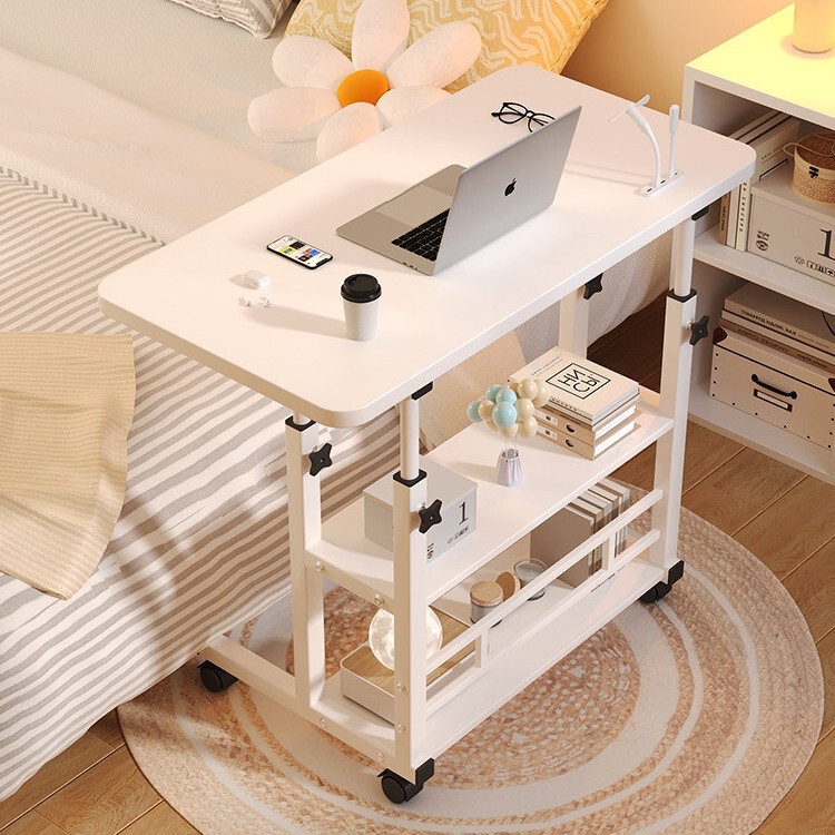Movable Adjustable Bedside Study Desk, Computer Desk, Foldable Cross-Bed Lazy Bedroom Office Desk, Adjustable