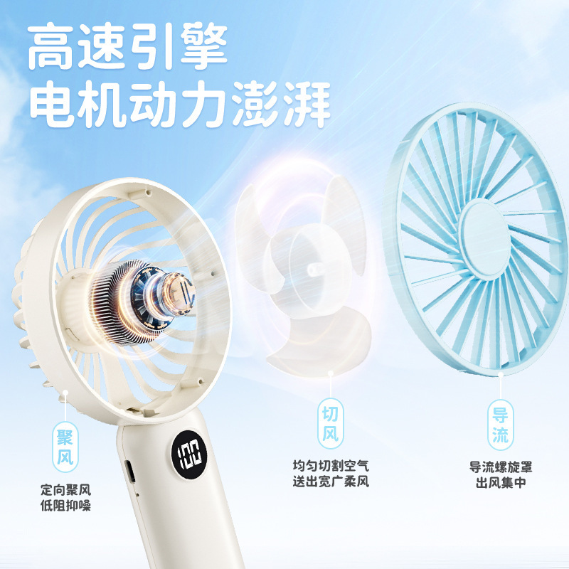 サポート企業ギフトロゴカラー印刷デジタルディスプレイハンドヘルド小型ファンかわいいポータブル小型サイレントミニ|undefined