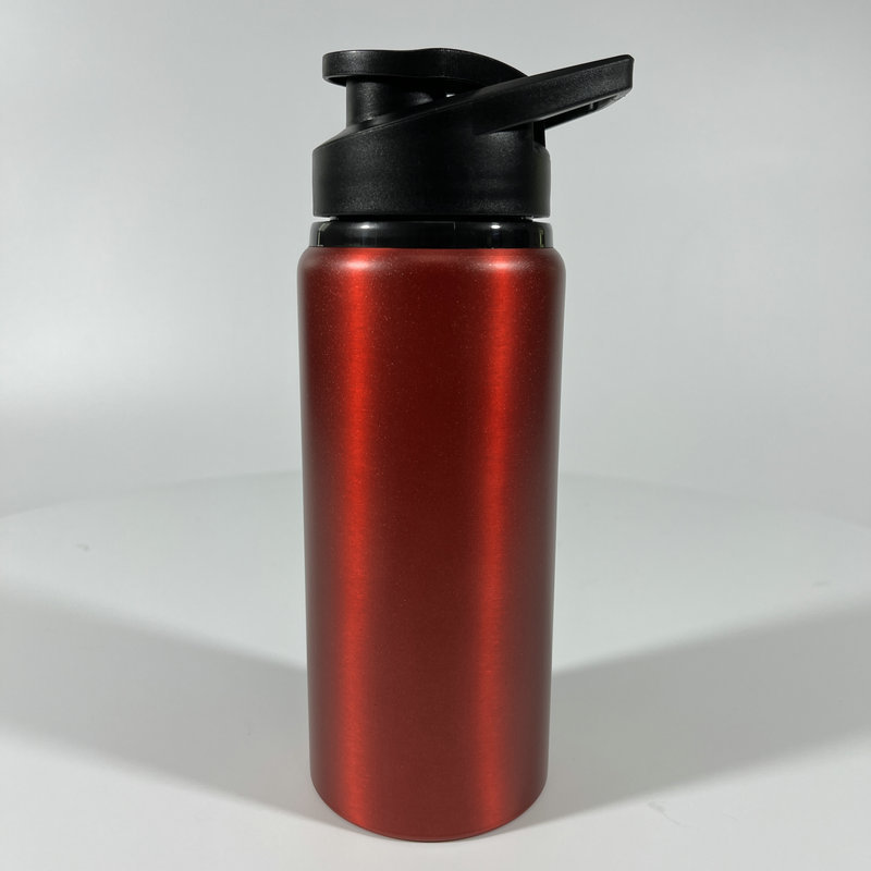 Botellas de agua deportivas de aluminio personalizadas para exteriores, vasos rectos de aluminio para ciclismo de montaña y carretera, vasos publicitarios de fabricante para regalo.