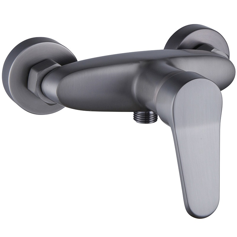 구리 총 회색 샤워 수도꼭지