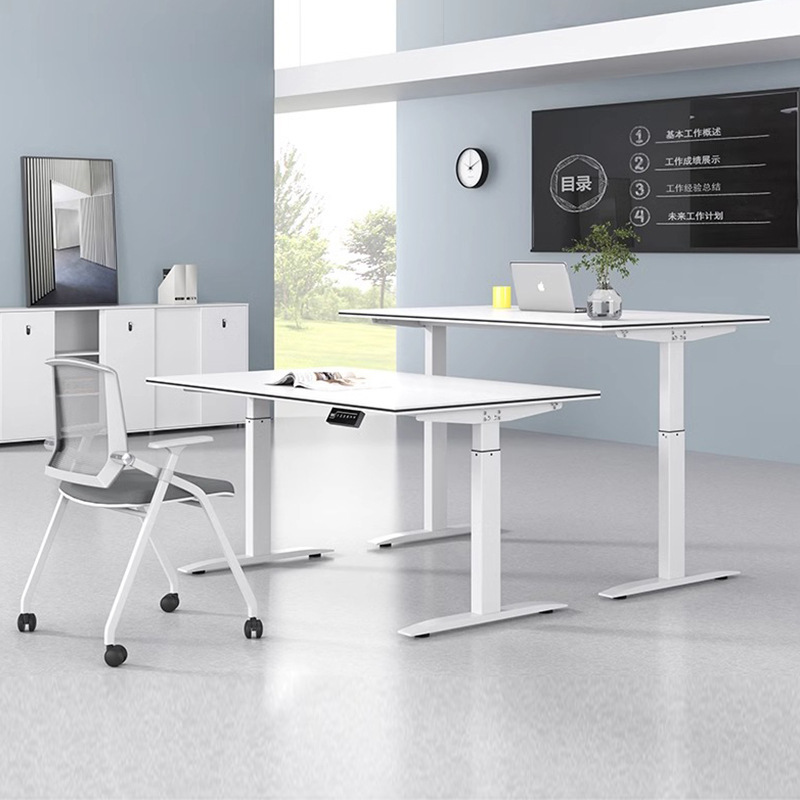 Electric Lifting Training Table Conference Long Table Conference Room Lifting Platform Vertical Display Adjustable Lifting Staff Training