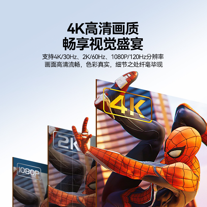 dp转hdmi转接头k高清线电脑主机显卡连接显示器屏接口转换器