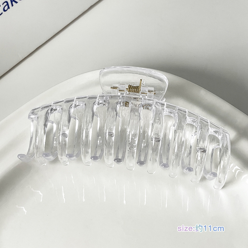 Clip de gelatina para mujer 2024 nuevo estilo de la parte posterior de la cabeza, clip de tiburón de pelo grande, clip de pelo, múltiples clips, horquilla simple, tocado