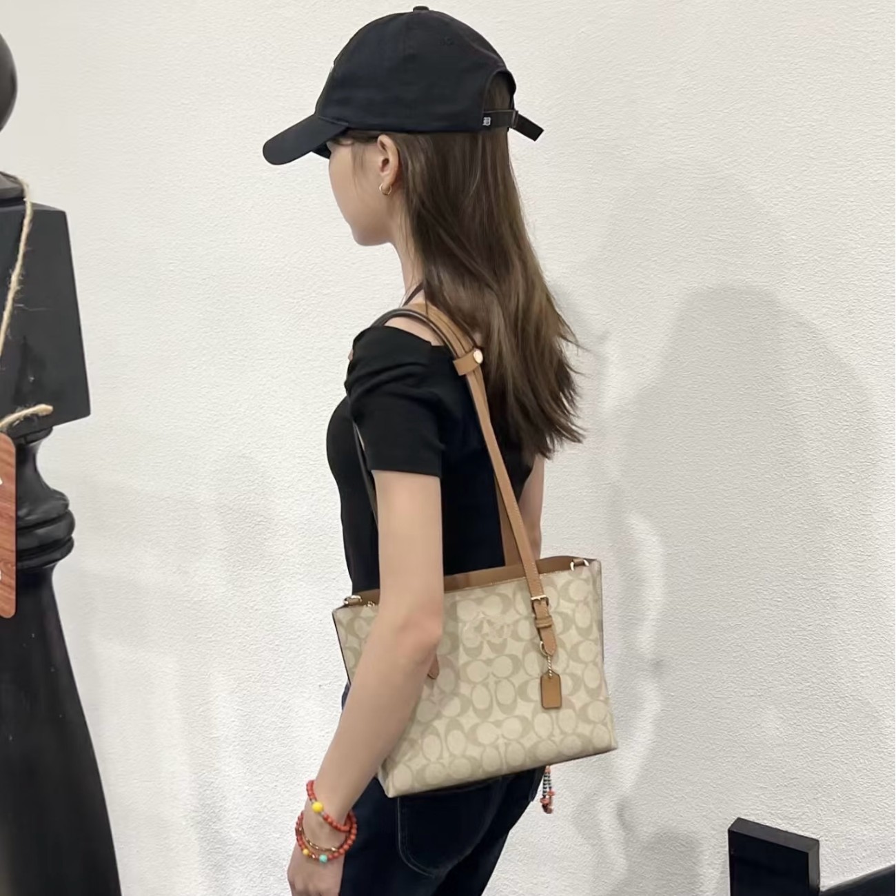 Kou Jia 2024 nuevo Moille Jasmine 25 correa de hombro larga, bolso de tela fragante, bolso de hombro de mensajero portátil, compra de mujer