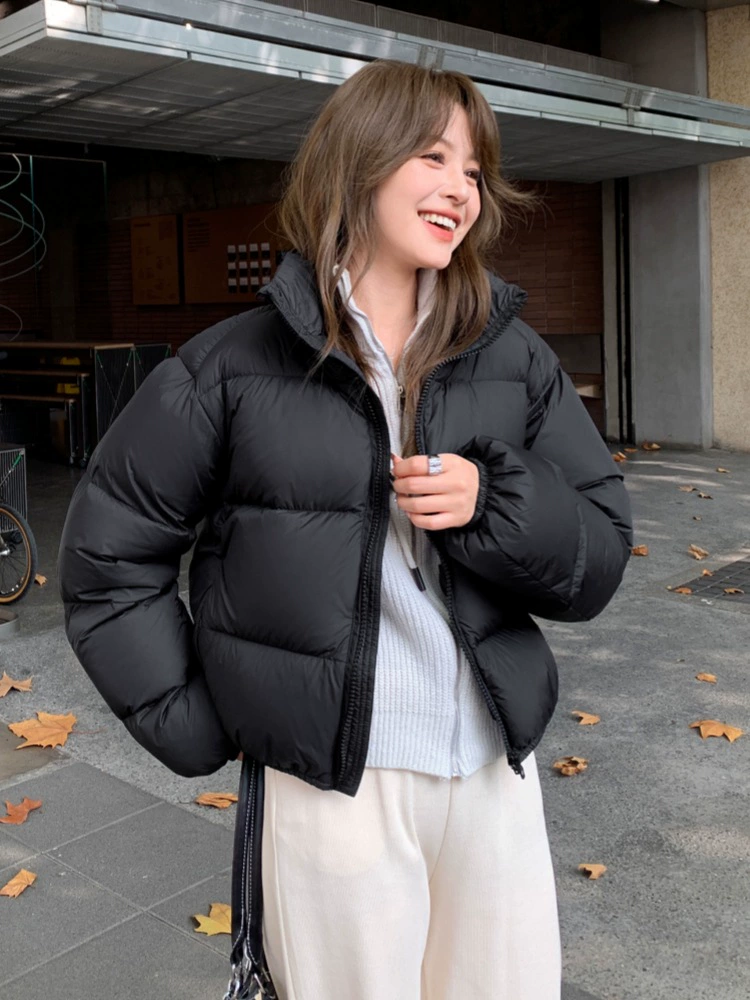 Winter short down jacket with down, 2024 years, oversize, increased thickness, Korean style