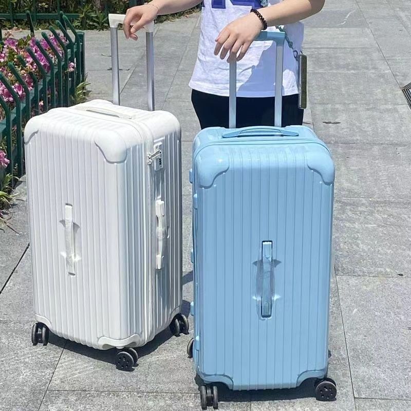 高颜值耐用超大容量方胖子可坐行李箱学生女拉杆箱男密码旅行箱子|undefined