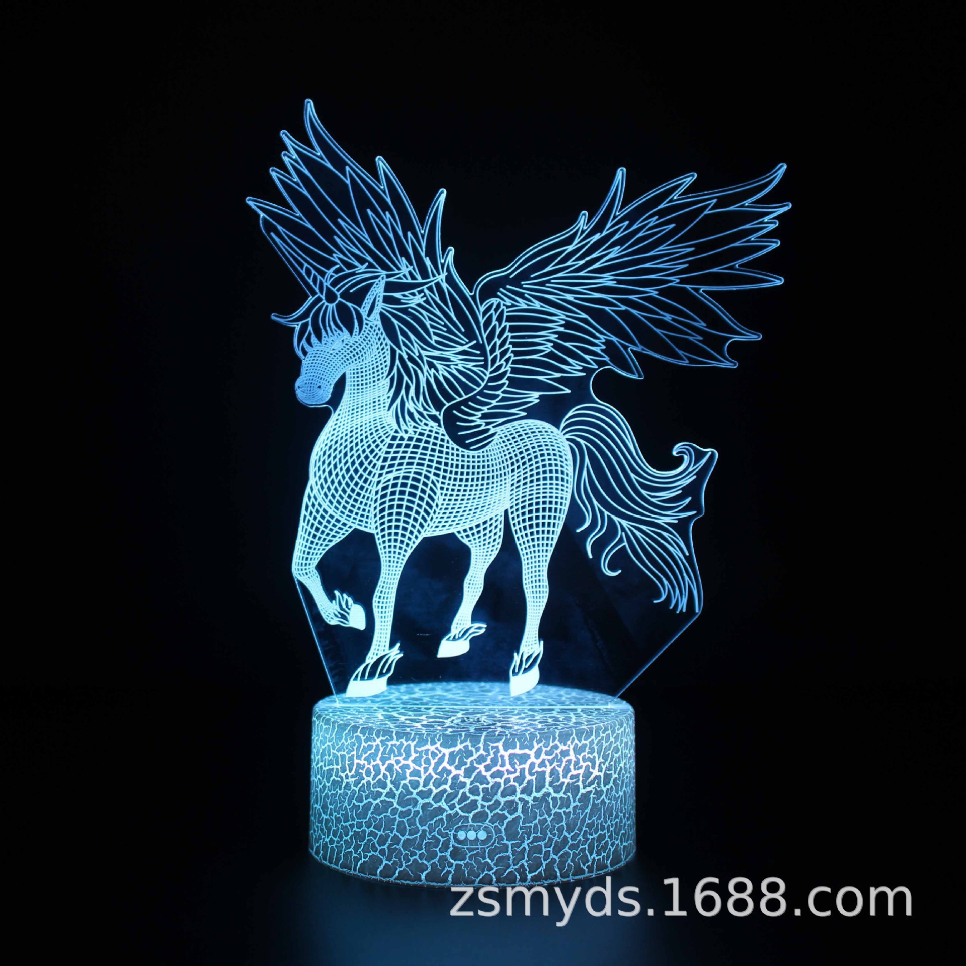 Comercio electrónico transfronterizo dedicado a la serie unicornio 3D lámpara de mesa LED lámpara de regalo creativo visual estéreo colorido luz de la noche