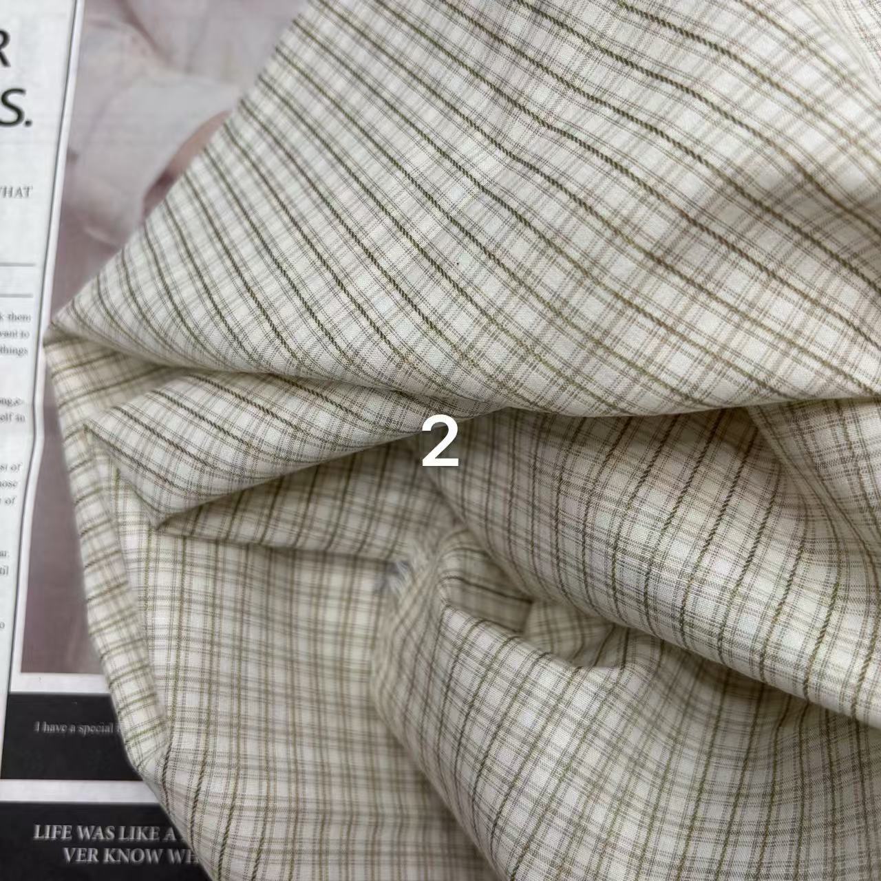 涤棉亚麻春夏连衣裙衬衫外套童装睡衣格子蝴蝶结包包桌布帽子布