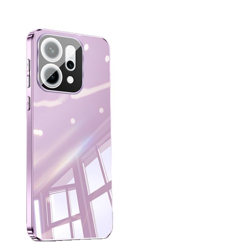 适用OPPOReno14手机壳全包镜头新款14Pro镜面玻璃reno13保护套|undefined