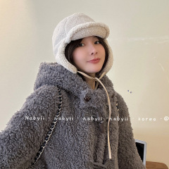 娜比】日本羊羔毛飞行帽女~毛毛保暖护耳帽子冬季滑雪雷锋帽可爱
