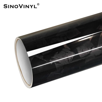 Automotive Film – Carbon Silver Fiber Center Console - 15217-m-pet-large-grain-flower-carbon-black