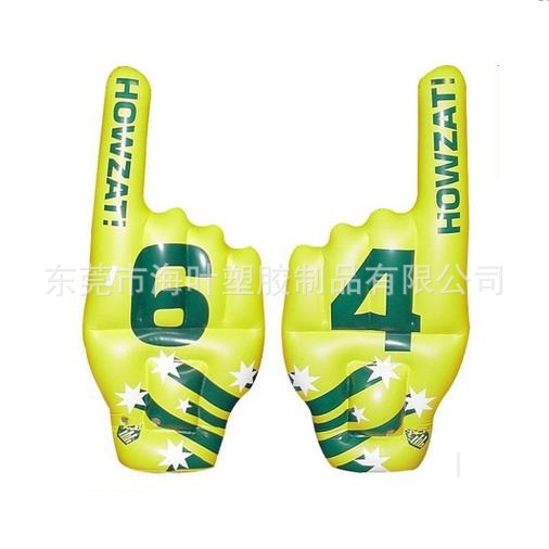 Customized pvc inflatable palm cheering props blowing fingers…