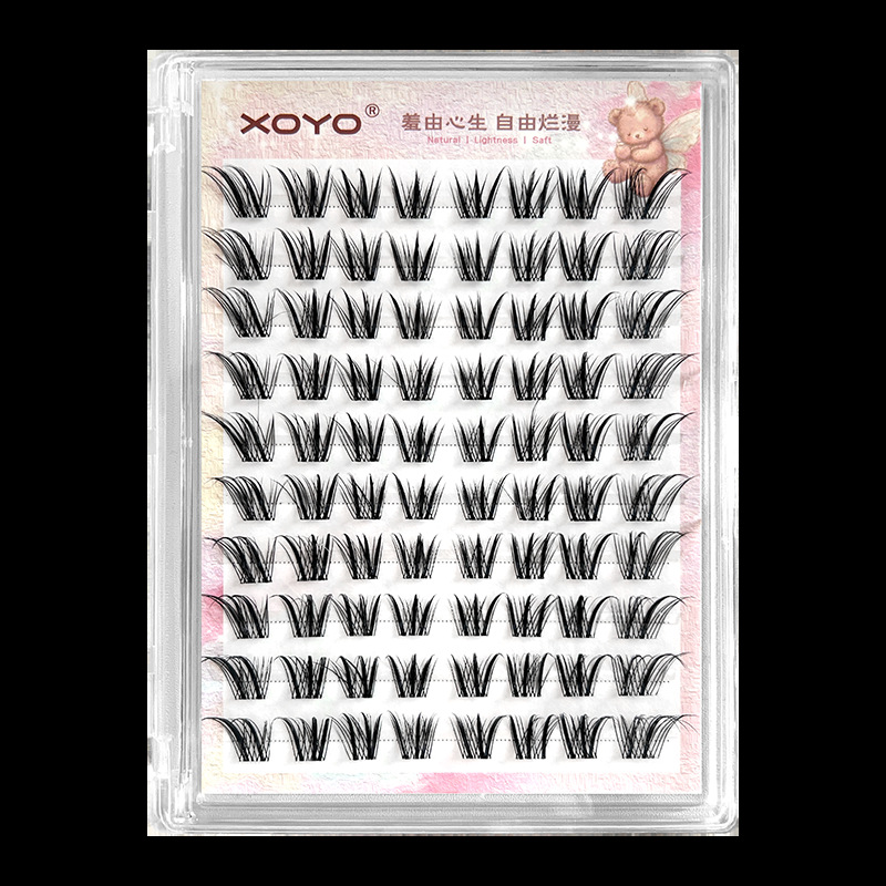 ¡El nuevo zorro original chino sin pegamento! XOYO nuevo estilo de tu montaña zorro oblicuo volador falso pestañas femeninas naturales densas segmentos de la cámara